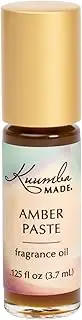 Kuumba Made Amber Paste Fragrance Oil | 0.125 Fl Oz | Notes of Spicy Nutmeg, Pine, & Sweet Honey | Clean, Long-Lasting Scent | Alcohol Free | Roll On Perfume
