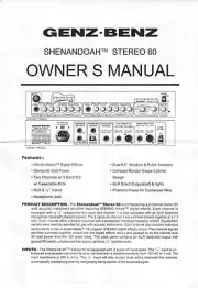 Genz-Benz Scottsdale, AZ Shenandoah Stereo 60 Owner's Manual