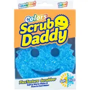 Scrub Daddy Colors Blue - Multipurpose Cleaning Sponge - Soft in Warm Water, Firm in Cold Water for Tough Cleaning - in Dashing Blue for Colour Coded Cleaning
