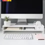 Monitor Riser Stand,2-Tier Wood Computer Riser with Cellphone Holder and Wifi Bo