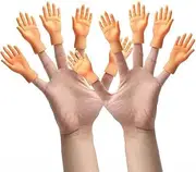 10 Pieces Mini Finger Hands Cat Toy - Tiny Cute Little Hand for Game Prank Gag Performance Party Favors Gifts