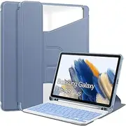 Keyboard Case for Samsung Galaxy Tab A9+ 11 Inch 2023, 360° Rotatable Keyboard Case with Pencil Holder, Backlit Removable Bluetooth Keyboard (SM-X210/X216/X218),Purple