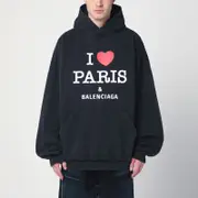 [Balenciaga] Sweatshirt I Love Paris & Balenciaga black M Black