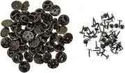 [Geardeangloow] 50 Sets Badge Hat Pin Metal Tie Back Lapel Pins Butterfly Clasps Bronze