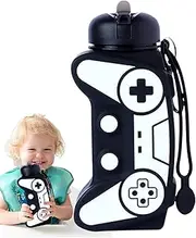 Silicone Water Bottle, Game Handle Water Bottle, Foldable Drinking Bottle, Leakproof Sports Water Bottle, Reusable Water Bottle For Travel, Flexible Water Bottle, Portable Water Cup For Kids