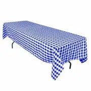 8 packs Gingham Checkered Tablecloths 60 x 126 inch Buffalo Polyester Seamless