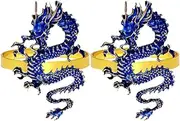 TOVINANNA Zodiac Dragon Napkin Holder Unique Metal Napkin Set for Holiday Decorations