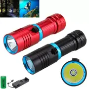 Dive Light LED Flashlight Scuba Lamp 10000LM Rechargeable Underwater100m Torch