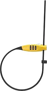 ABUS Combiflex TravelGuard Cable Lock - Lock for Securing Helmet, Pram, Skis and Luggage - 45cm Cable Length - with Combination Code - Yellow