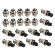 10Set GX12 12mm/0.47" Panel Mounting Metal Aviation Connector Plug Socket