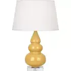 Robert Abbey Small Triple Gourd Accent Lamp, Sunset Yellow/Lucite Base - SU33X