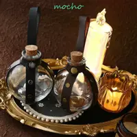 在飛比找蝦皮購物優惠-Mocho 圓形燒瓶藥水瓶,魔法巫師玻璃圓形魔法藥水瓶,便於