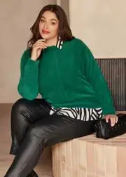 ts Taking Shape Jumper Size 18 Mock Neck Seam Style NWT