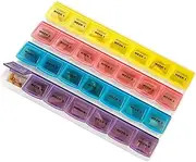 Monthly Pill Organizer - 28 Day Extra Large Monthly Pill Planner to Separate Pills & Vitamins Week to Week, Travel Medication Reminder Daily Monday to Sunday Compartments