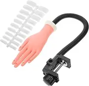 Ipetboom 100Pcs Manicure Practice Hand Model with Flexible Structure for Nail Art Training Durable Fake Hand with Realistic Design for Beginners and Professionals