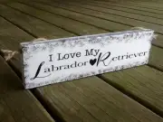 LABRADOR RETRIEVER Handmade Rustic Primitive Country Farmhouse Hanging Door Sign