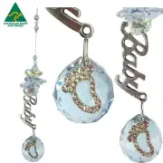AU Baby Crystal Suncatcher Ball christening gift, rainbow window hanging prism