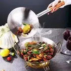 Griddle Stainless Steel Wok Woks Pan For Electric Stove Non Stick Gas Frying Pan