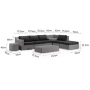 Milano Outdoor Chaise Lounge with built in Corner Table - Package K - Outdoor Wicker Lounges