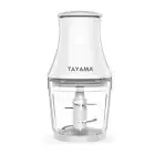 Tayama Food Processor Mini Chopper Steel Blade White Detachable Base 2.5-Cup