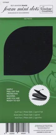 Couture Creations 3D Adhesive Foam Mini Dots Black