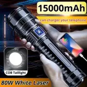 Super Bright Zoom Flashlight Searchlights Rechargeable Tactical Powerful Torch