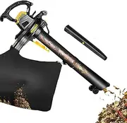 Handheld Leaf Blower, Garden Leaf Blower & Vacuum Shredder, 3800W Leaf Blower with Wheels & 40L Leaf Collection Bag, 6 Gears Lightweight Powerful Air Blower for Lawn Care, Clearing Patios