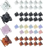 Proxima Direct Mini Hair Clips for Women Ladies Girls, 48 Pcs Small Hair Claw Clips Tiny Plastic Hair Claws Pins Clamps