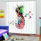 Delicious Colorful Pineapple Print 3D Blockout Curtains Fabric Window Home Decor