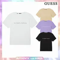 在飛比找蝦皮購物優惠-Guess WOMEN 男士中性 GUESS 壓紋刻字短袖 