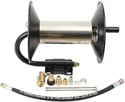 HOTSTORE Pressure Washer Hose Reel 100 Ft, 3/8 Heavy Duty Retractable Pressure Washer Reel with Hand Crank, 4000 PSI Power Washer Hose Reel, Swivel Arm and Mounting Bracket