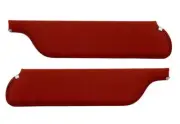 1965-66 Mustang Coupe Fastback Padded Sun Visors red