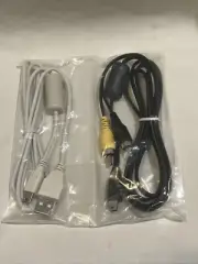 CANON OEM Sync Data USB Cable Cord & AV Cable Cord - Canon PowerShot