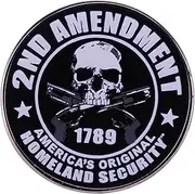 [Pinstant] 2nd Second Amendment Right to Keep and Bear Arms Gun Freedom 1789 Skull Crossbones Republican Original Homeland Security 1.2" Enamel Pin Badge, 1.2 Inches, Metal, enamel
