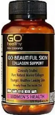 Go Healthy GO Beautiful Skin Collagen Support Capsules 120 - Marine Collagen