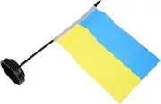 FOYTOKI Handheld Mini Flag with Pole Ukrainian Desk Flag for Decor Accurate National Flag for Party Decorations and Celebrations