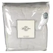 SFerra Chalet Blanket Full Queen Light Grey Brushed Cotton Portugal 90" X 90"