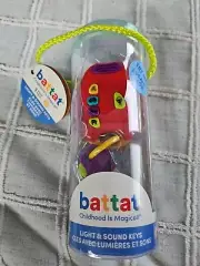 Battat Light & Sound Keys SEALED NEW Sturdy Belt Clip with Mini Flashlight