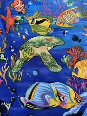 Tropical Undersea Fabric Coral Great Barrier Reef Fish Sea Life Quilt Dolphin