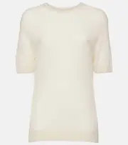 [Khaite] Khaite Pierre cashmere-blend top AU 10 white
