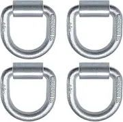 Compatible With 3/4" Heavy Duty Weld-On Forged D Ring 8350 Lbs Trailer Truck Hitches 4 Piece Compatible With Trailers Trucks Dock Pickup Car ATV