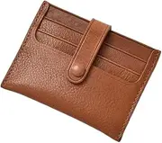 COOKX Men's Card Bag -Thin Leather ID Card with Driver's License Card Sleeve