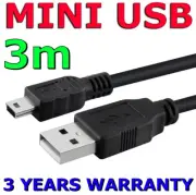 3m FAST USB 2.0 to Mini USB Cable Mini-B 5Pin Data Adapter Charger Sync OTG Cord
