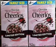 2 Chocolate Strawberry Cheerios Cereal Limited Edition 18.5 oz Sealed