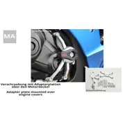 LSL Crash Pad® Mounting kit RSV 1000/Tuono, 06-, silver