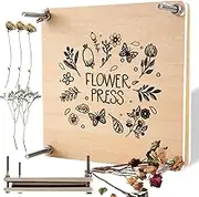 Flower Press, 10 Layers Wooden Flower Pressing Kit, Making Dried Flower & Press Flowers Arts, for Women and DIY Crafts Lovers (Beige-18X18CM)