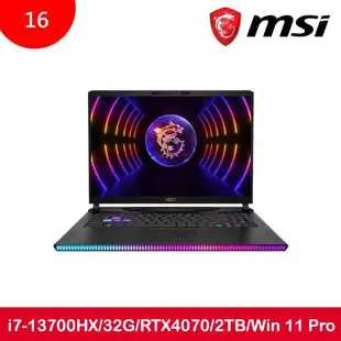 MSI微星 Raider GE68HX 13VG-030TW 16吋電競筆電（i7/32G/2TB/WIN11）