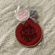 Embroidery Hoop Born In A Manger Hometown Quilt Christmas Decor
