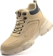 [Nasogetch] Waterproof Work Boots for Men Women Steel Toe Boots Lightweight Indestructible Slip Resistant Construction Safety Boots