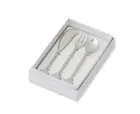3Pc Pilbeam Living Seychelles Sea Shell Appetiser Cutlery Tableware Set Silver